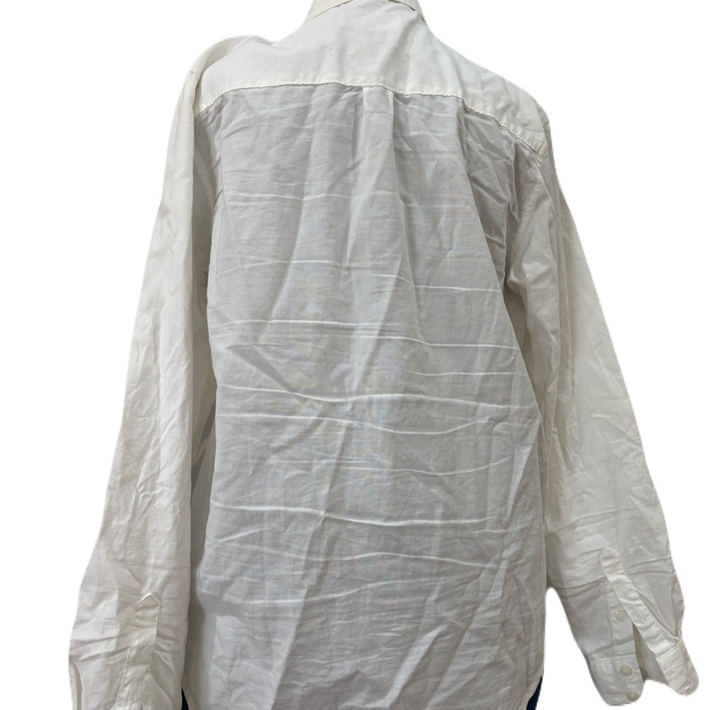 Medium White Men's Button Up - Picture 3 of 6
